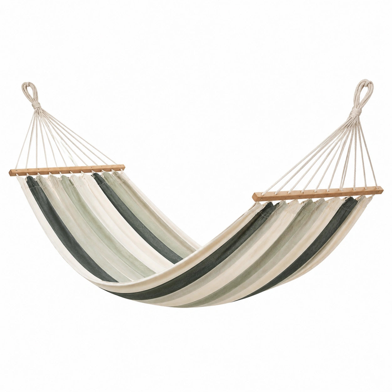 Amaca in Cotone a Strisce Verde e Bianco 200x150 cm