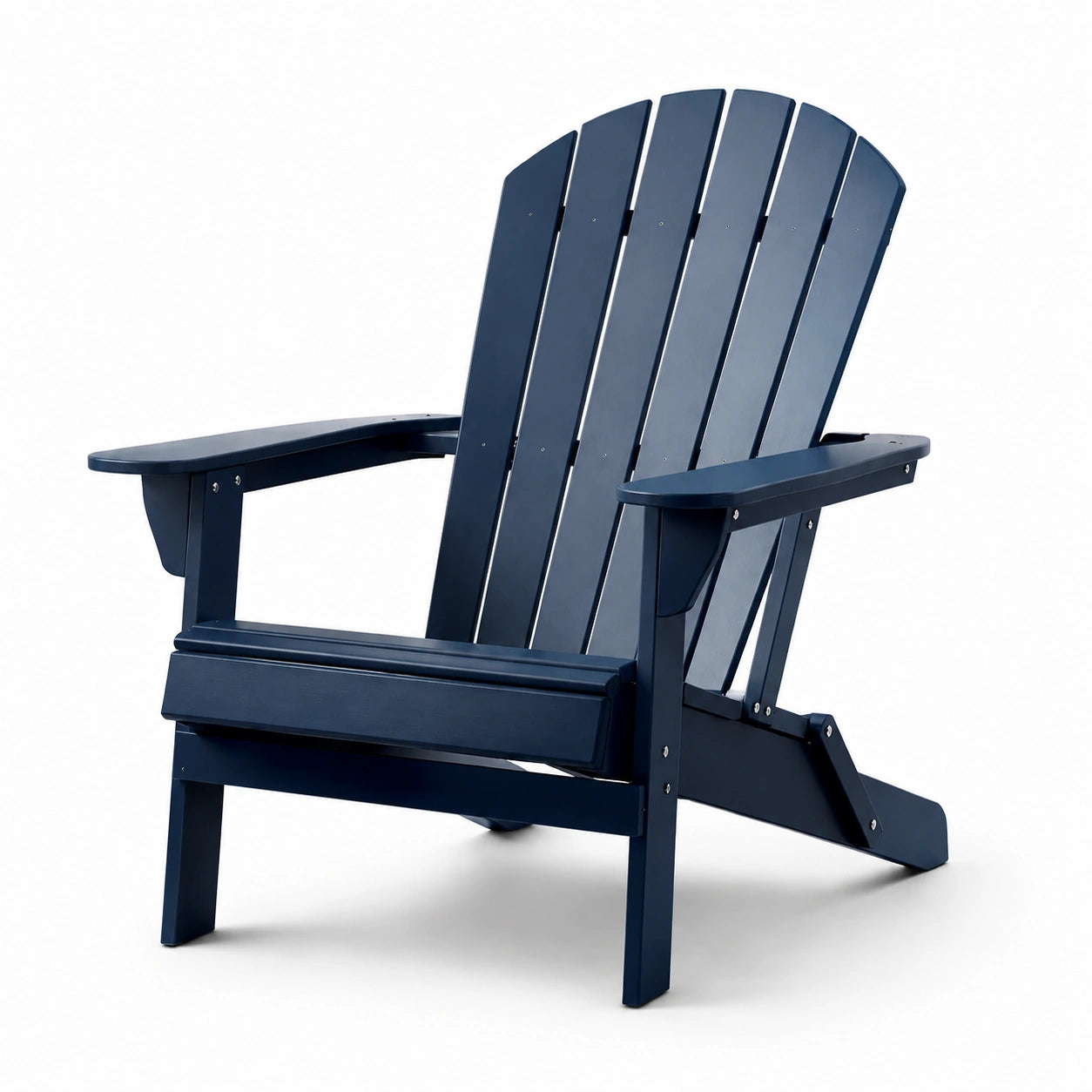 Sedia Adirondack in plastica blu scuro 90x80x100cm